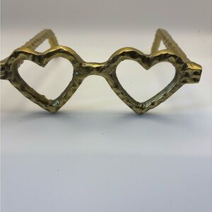 Chic Gold Heart-Shaped Decorative Glasses